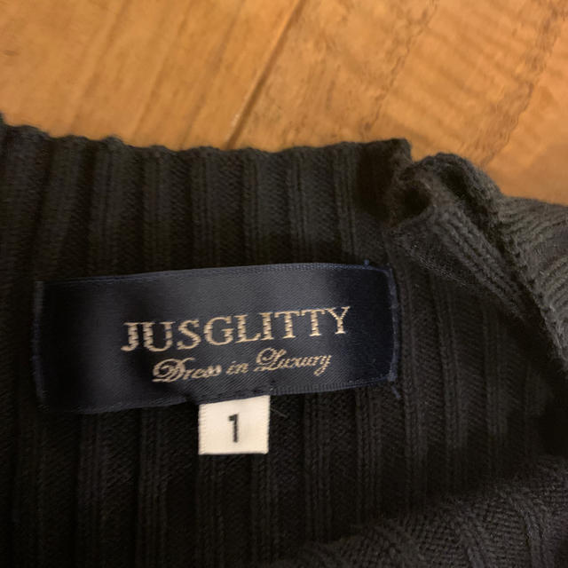 JUSGLITTY(ジャスグリッティー)の超美品　JUSGLITTY ワンピース　黒&白1（S） レディースのワンピース(ひざ丈ワンピース)の商品写真