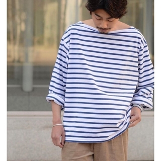 コモリ(COMOLI)のOUTIL TRICOT AAST バスクシャツ(Tシャツ/カットソー(七分/長袖))
