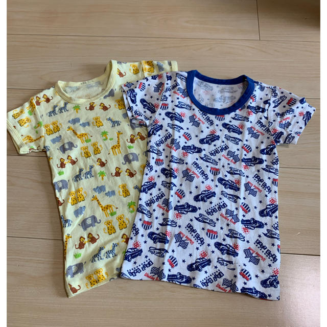 半袖 肌着2枚セット　95&100 キッズ/ベビー/マタニティのキッズ服男の子用(90cm~)(下着)の商品写真