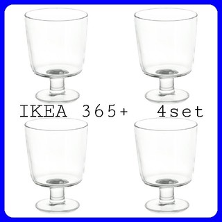 イケア(IKEA)のIKEA 365+ ゴブレット クリアガラス ４個セット(食器)