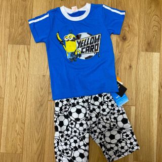 ミニオン(ミニオン)の新品　ミニオン サッカー Tシャツ パンツ 2点セット 110(Tシャツ/カットソー)