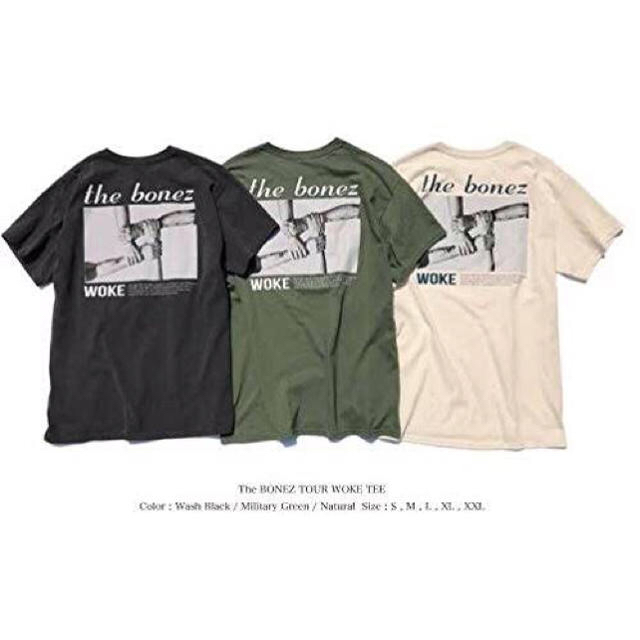 THE BONEZ WOKE Tシャツ　カーキ メンズのトップス(Tシャツ/カットソー(半袖/袖なし))の商品写真