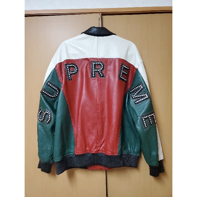 Supreme Studded Arc Logo Leather Jacket