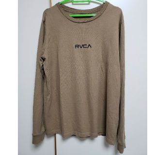 ルーカ(RVCA)のRVCAロゴ刺繍　カットソー ロングTシャツ　Ssize(Tシャツ/カットソー(七分/長袖))