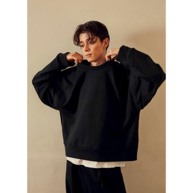 YOKE 18AW OVERSIZED PIPPING SWEATMサイズ寸法