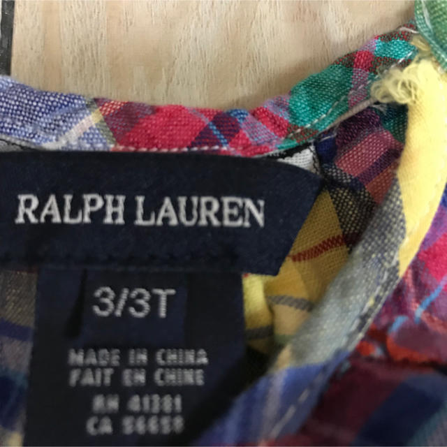 Ralph Lauren(ラルフローレン)のラルフローレン ワンピース 3歳 95 麻 綿 キッズ/ベビー/マタニティのキッズ服女の子用(90cm~)(ワンピース)の商品写真