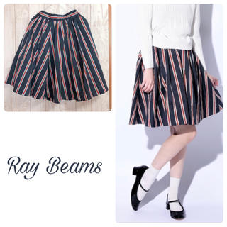 レイビームス(Ray BEAMS)の【Ray BEAMS】 ストライプギャザースカート(ひざ丈スカート)