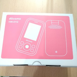 エヌティティドコモ(NTTdocomo)のキッズ携帯　docomo　HW-01G　ピンク(携帯電話本体)