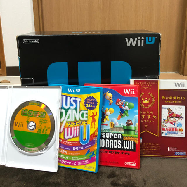 wii u ファミリープレミアムセット&プロコン、ソフト4枚