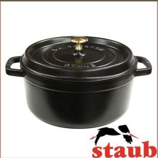 ストウブ(STAUB)の新品 ストウブ 鍋 Staub ピコ ココット ラウンド 20cm ブラック(鍋/フライパン)