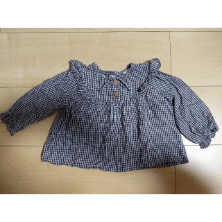 ザラキッズ(ZARA KIDS)の※さあ様専用【ZARA】ギンガムチェックブラウス(シャツ/カットソー)