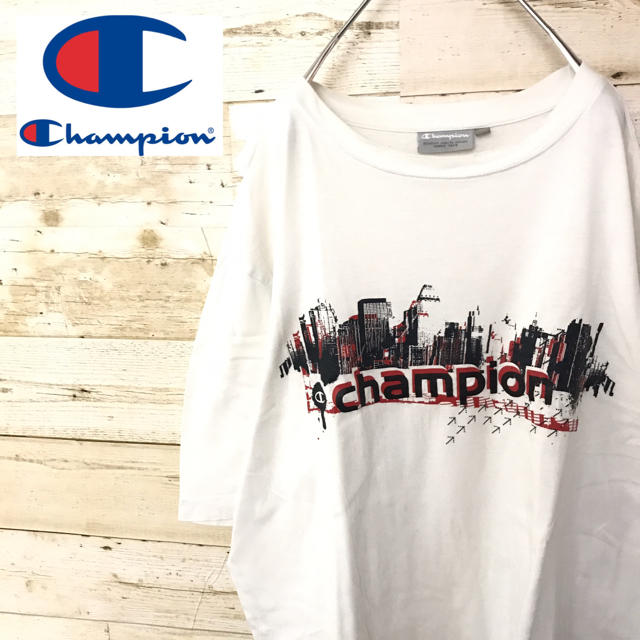Champion(チャンピオン)の【激レア】チャンピオン☆デカロゴ半袖ビッグTシャツクルーネックカットソー メンズのトップス(Tシャツ/カットソー(半袖/袖なし))の商品写真