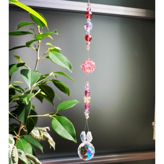 スワロフスキー(SWAROVSKI)の🌈サンキャッチャー　スワロフスキー★窓辺や車に下げて虹を浴びよう★うさぎ？(モビール)