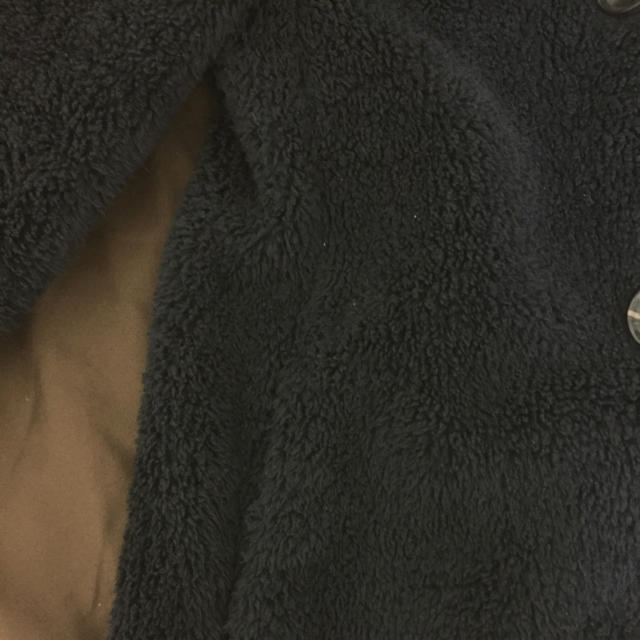 UNIQLO(ユニクロ)の黒 ボアコート レディースのジャケット/アウター(毛皮/ファーコート)の商品写真