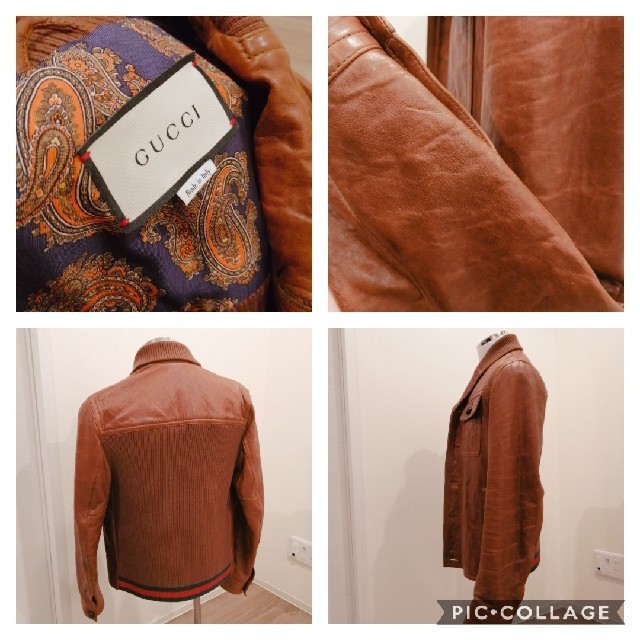 Gucci(グッチ)のグッチ　レザージャケット　ジャケット メンズのジャケット/アウター(レザージャケット)の商品写真