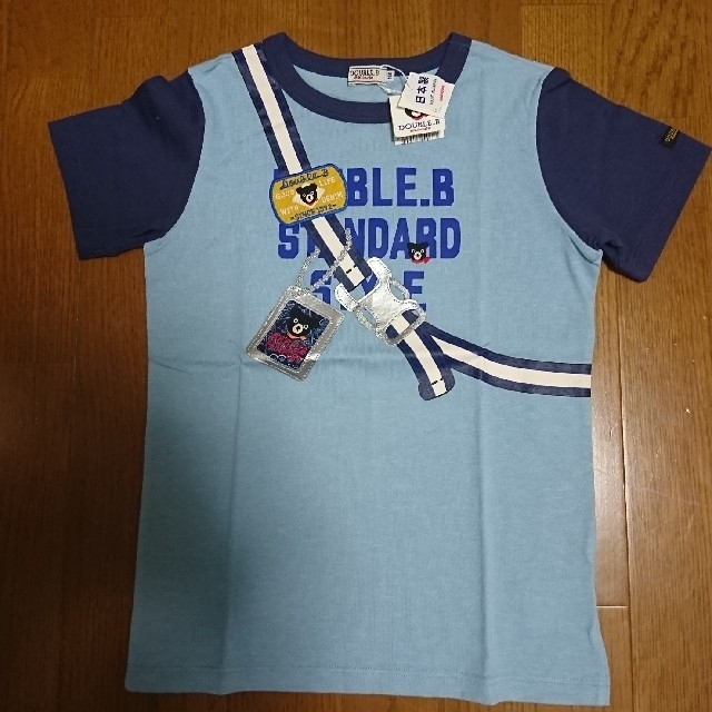 新品！ミキハウス☆ダブルB だまし絵 豪華ワッペン Tシャツ 140☆130