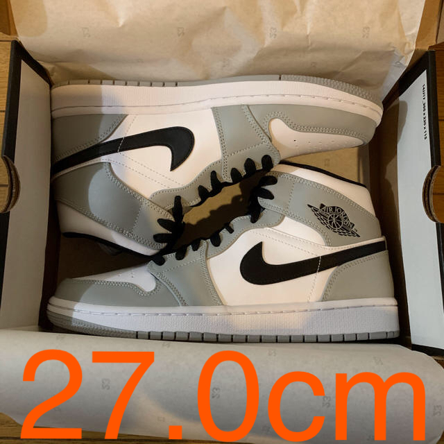 NIKE JORDAN 1 MID LIGHT SMOKE GREY 27cm