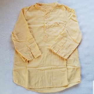 ザラ(ZARA)のmZARA　BOYS　７分袖シャツ　イエロー　128cm(ブラウス)