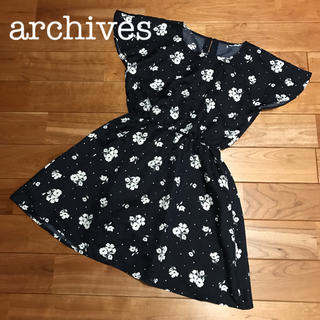 アルシーヴ(archives)のarchives 花柄ワンピース(ひざ丈ワンピース)