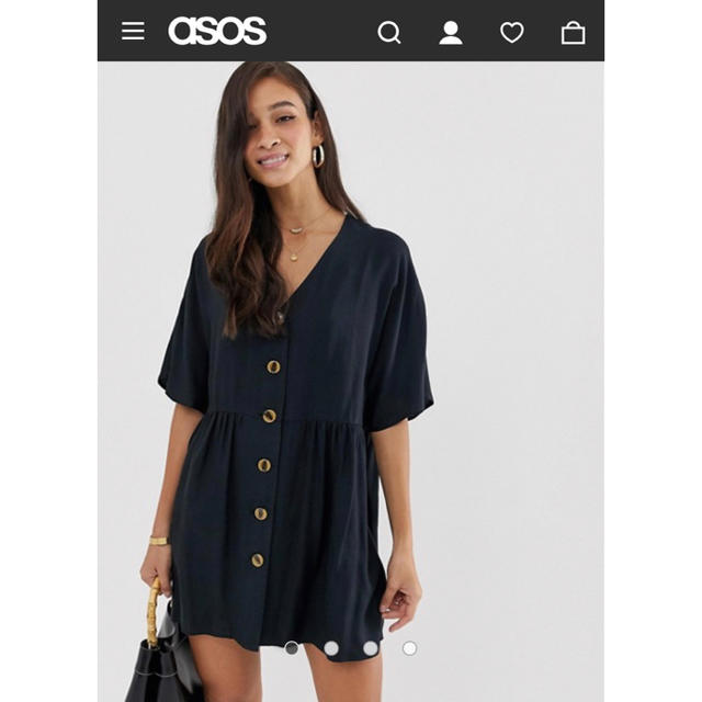 ASOS 新品未使用　smock ミニワンピース　ビーチ