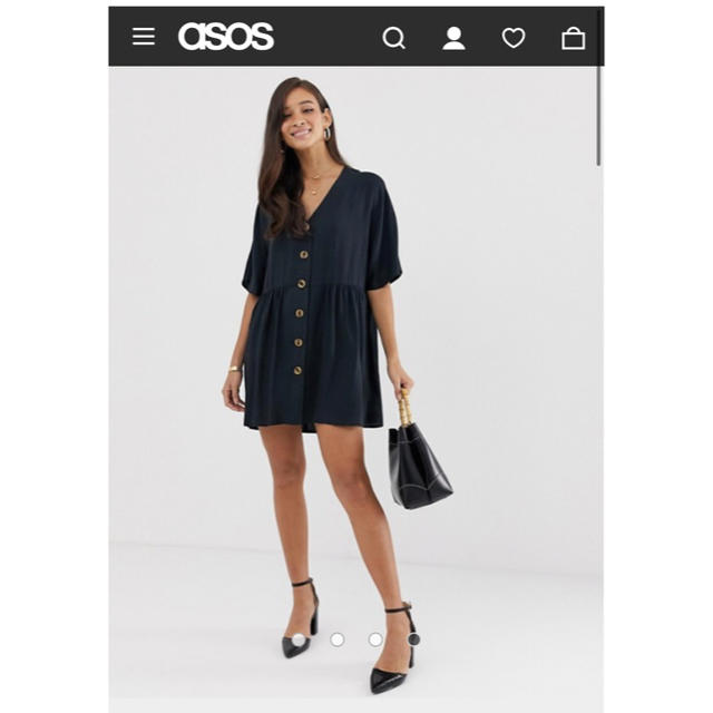 asos(エイソス)のASOS 新品未使用　smock ミニワンピース　ビーチ レディースのワンピース(ミニワンピース)の商品写真