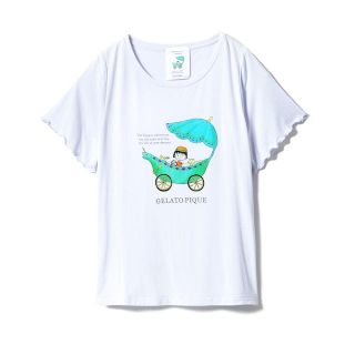 ジェラートピケ(gelato pique)の【さくらももこ】プリントTシャツ　Ｆ　BLU(Tシャツ(半袖/袖なし))