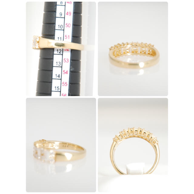 豪華　天然ダイヤモンド　1ctup イエローゴールド　リング レディースのアクセサリー(リング(指輪))の商品写真