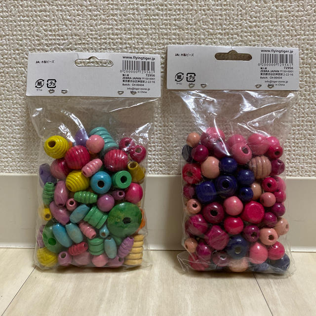 Flying Tiger Copenhagen(フライングタイガーコペンハーゲン)の☆新品未使用☆ウッドビーズ☆FLYING TIGER ハンドメイドの素材/材料(各種パーツ)の商品写真