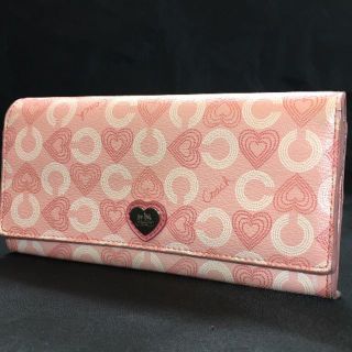 コーチ(COACH)のCOACH/コーチ　オプアート/ハート/ピンク/長財布(財布)