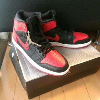 AIR JORDAN 1 RETRO 黒×赤 27㎝(スニーカー)