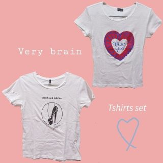 ベリーブレイン(Verybrain)のTシャツ2枚セット,コクーンスカート,サロペット(Tシャツ(半袖/袖なし))