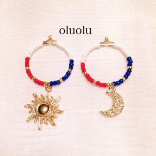 星条旗柄♡フープピアス♪イヤリングにも(ピアス)