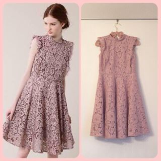 ジルスチュアート(JILLSTUART)の【美品】ジル♡カティーナレースワンピース(ひざ丈ワンピース)