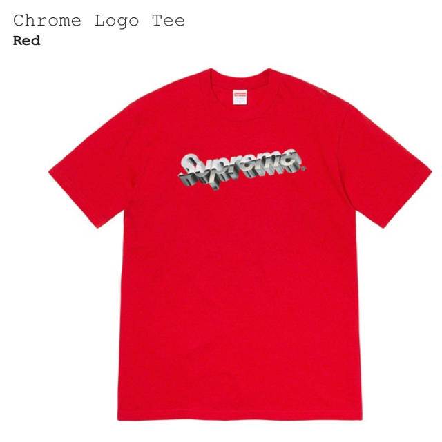 Supreme - supreme 20ss chrome logo tee 赤Mの通販 by ゆう's shop ...