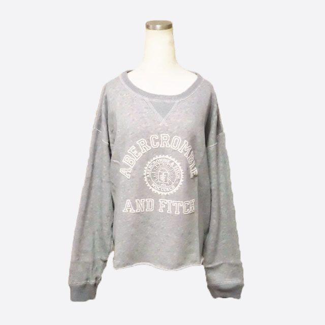 ★新品★アバクロンビー&フィッチ★カットオフクルースウェット (Grey/M)