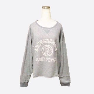 アバクロンビーアンドフィッチ(Abercrombie&Fitch)の★新品★アバクロンビー&フィッチ★カットオフクルースウェット (Grey/M)(トレーナー/スウェット)