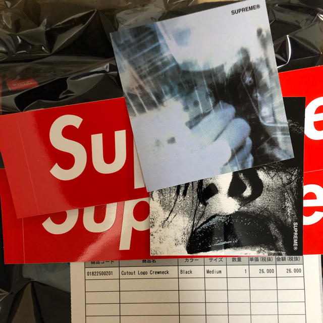 送料込み Supreme Ｍ Cutout Logo Crewneck ブラック