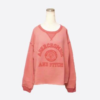 アバクロンビーアンドフィッチ(Abercrombie&Fitch)の★新品★アバクロンビー&フィッチ★カットオフクルーネックスウェット(Red/M)(トレーナー/スウェット)