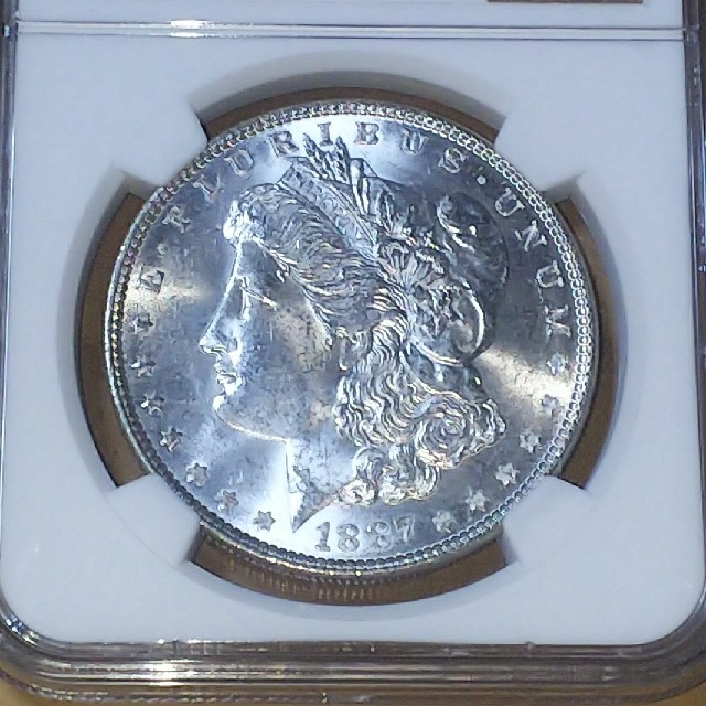 モルガン銀貨 NGC-MS63(1887年) モルガンダラー エンタメ/ホビーの美術品/アンティーク(貨幣)の商品写真