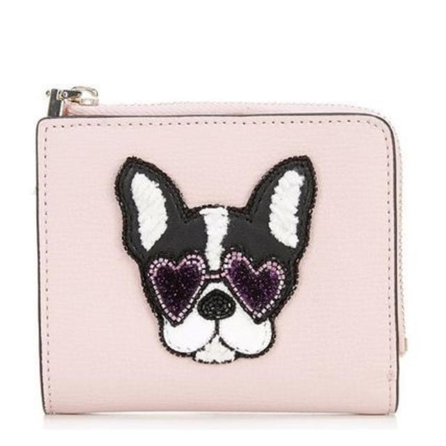 kate spade new york(ケイトスペードニューヨーク)の新品ケイトスペード/ハートサングラスフレンチブルドッグのミニ財布 レディースのファッション小物(財布)の商品写真