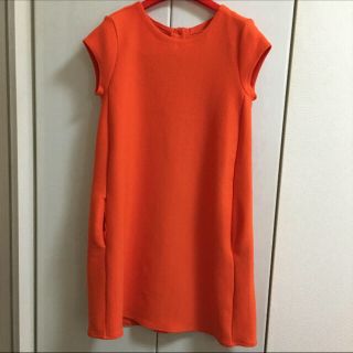 ザラ(ZARA)の＊ZARA KNIT オレンジワンピース(ひざ丈ワンピース)