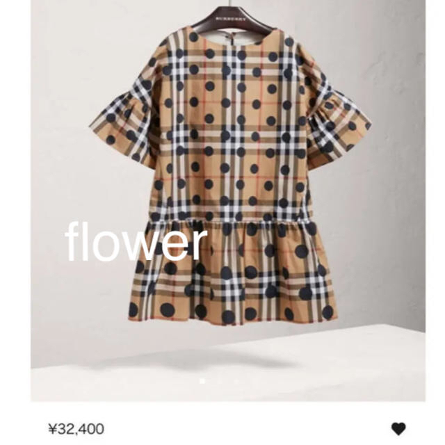 BURBERRY(バーバリー)の未使用　バーバリー　5y110cm ドットワンピース キッズ/ベビー/マタニティのキッズ服女の子用(90cm~)(ワンピース)の商品写真