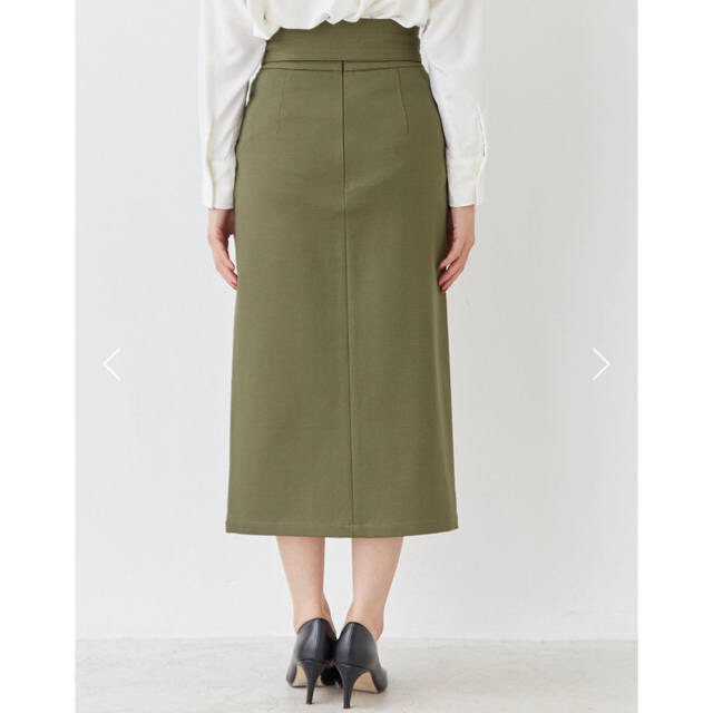 COHINA（コヒナ）ベルト付きストレッチロングスカートSサイズ レディースのスカート(ロングスカート)の商品写真