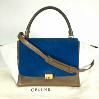 セリーヌ(celine)のセリーヌ  トラペーズ　ハンドバッグスエード (ハンドバッグ)