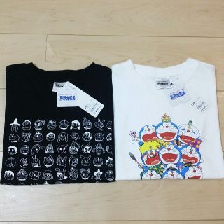 ジーユー(GU)のGU ジーユー ドラえもん Tシャツ 2枚セット 150cm 半袖 キッズ(Tシャツ/カットソー)