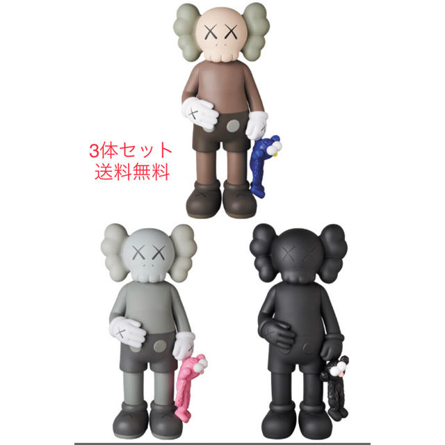 MEDICOM TOY(メディコムトイ)の3体SET KAWS SHARE BROWN GREY BLACK エンタメ/ホビーのフィギュア(その他)の商品写真