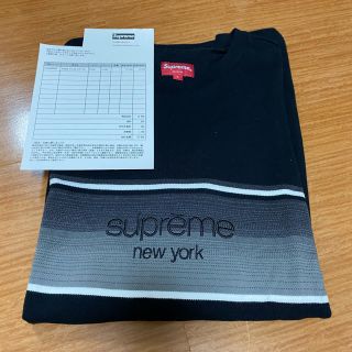 シュプリーム(Supreme)のSupreme Shadow Stripe LS Top Black (Tシャツ/カットソー(七分/長袖))