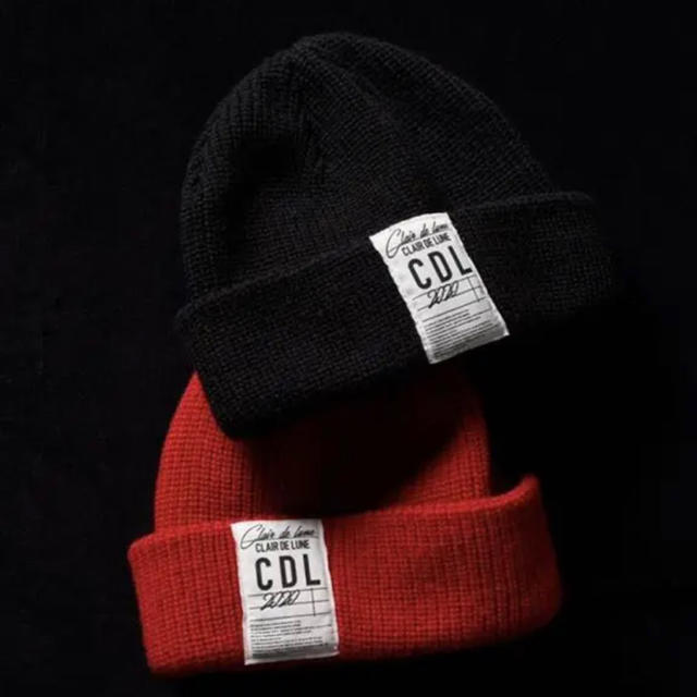 CLAIR DE LUNE Knit Cap レッド - ニット帽/ビーニー