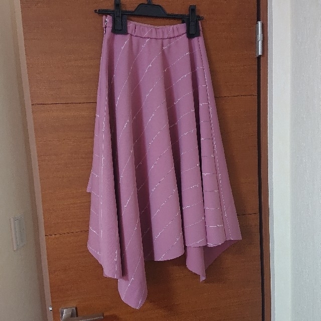 rienda(リエンダ)のrienda♡Message Bias J/W Flare SK♡PINK レディースのスカート(ひざ丈スカート)の商品写真