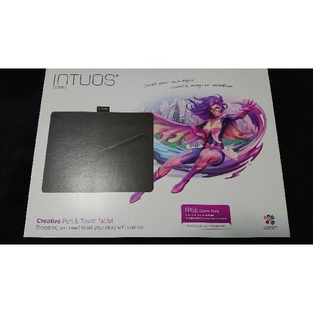 Wacom(ワコム)のワコム Intuos Comic Mサイズ ブラック CTH-690/K1 スマホ/家電/カメラのPC/タブレット(PC周辺機器)の商品写真